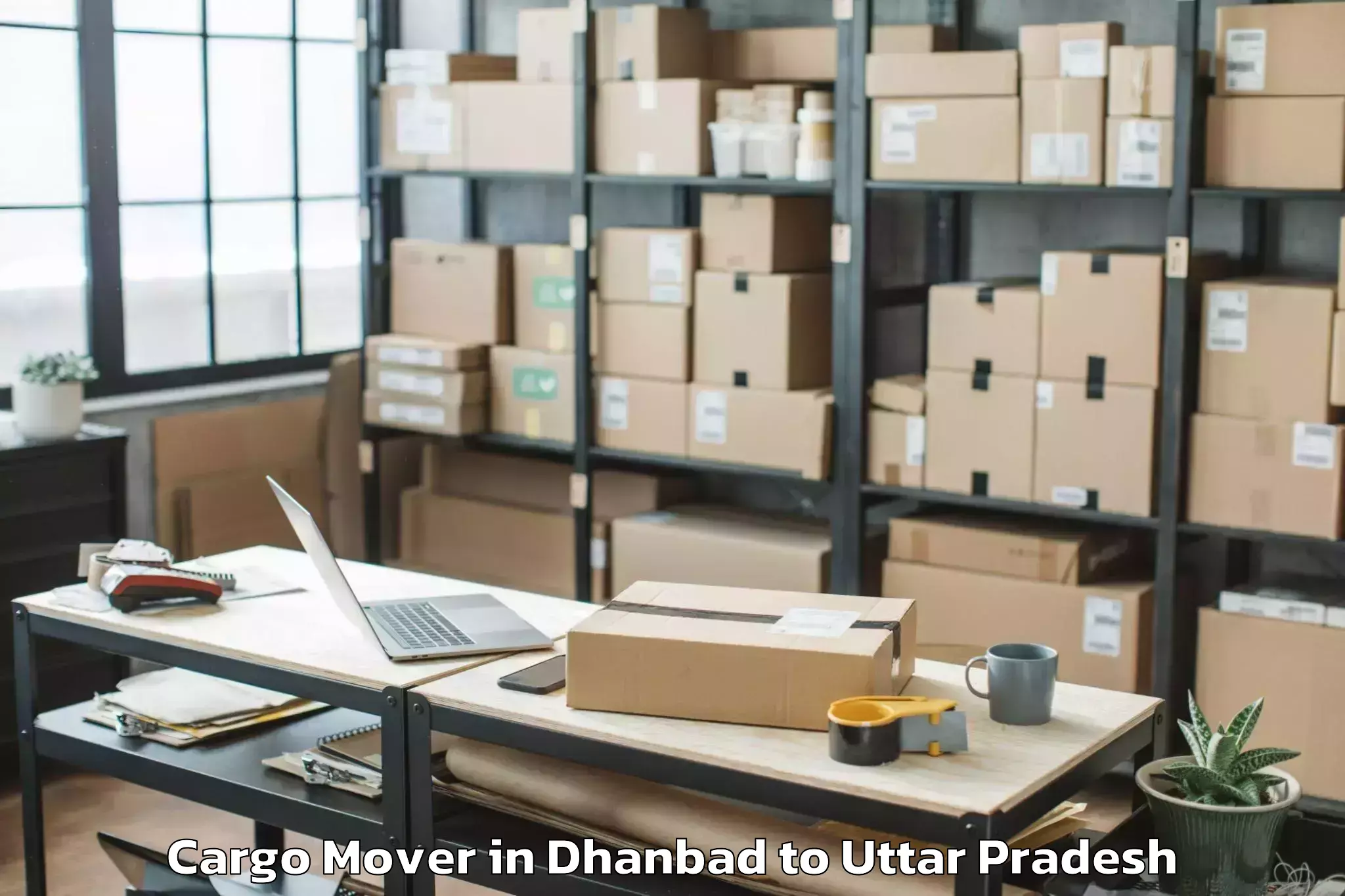 Reliable Dhanbad to Lulu Mall Lucknow Cargo Mover